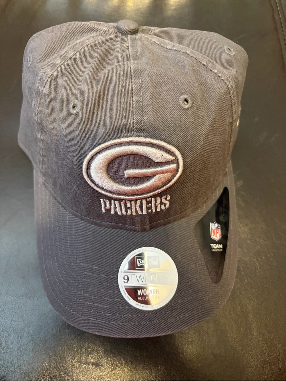 NFL Gray Packers Women's Adjustable Cap with Embroidered Logo